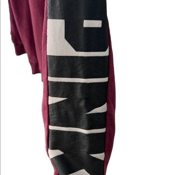 PINK, Maroon, Crewneck with Zip Sides - Picture 3 of 5